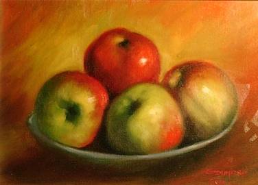 Assiette de pommes